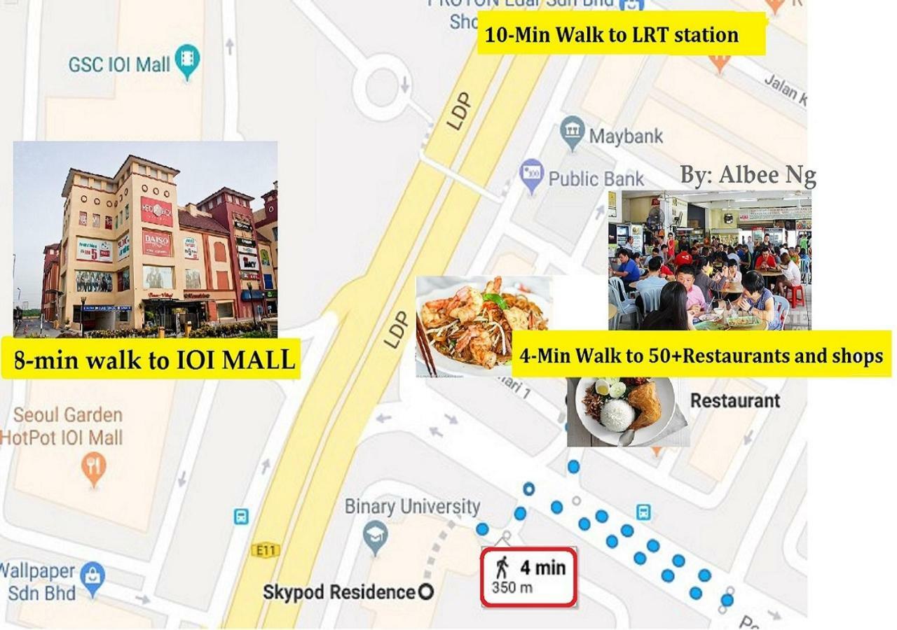 Puchong Skypod Residence, High Floor Balcony Unit, Walking Distance To Ioi Mall, 10Min Drive To Sunway ภายนอก รูปภาพ